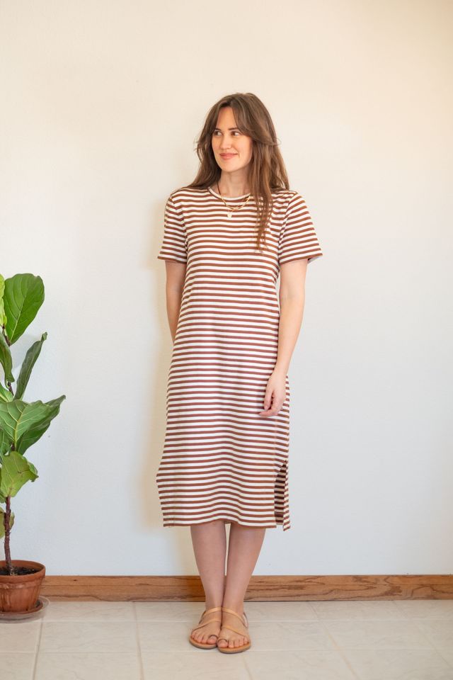 Cotton t shirt dress long online